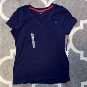 U.S. Polo Assn. Navy blue v-neck shirt